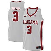 Alabama Crimson Tide #3 Alex Reese White College Basketball Jersey Dzhi,baseball caps,new era cap wholesale,wholesale hats